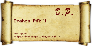 Drahos Pál névjegykártya